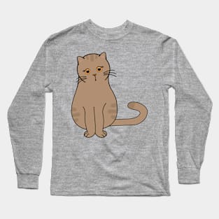 Cute little brow cat Long Sleeve T-Shirt